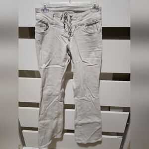 Pacsun Stretch Low Rise Bootcut Y2K size 24 color light khaki